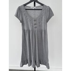 MUDO COLLECTION WOMEN’S GRAY SCOOP NECK MINI DRESS SIZE LARGE
